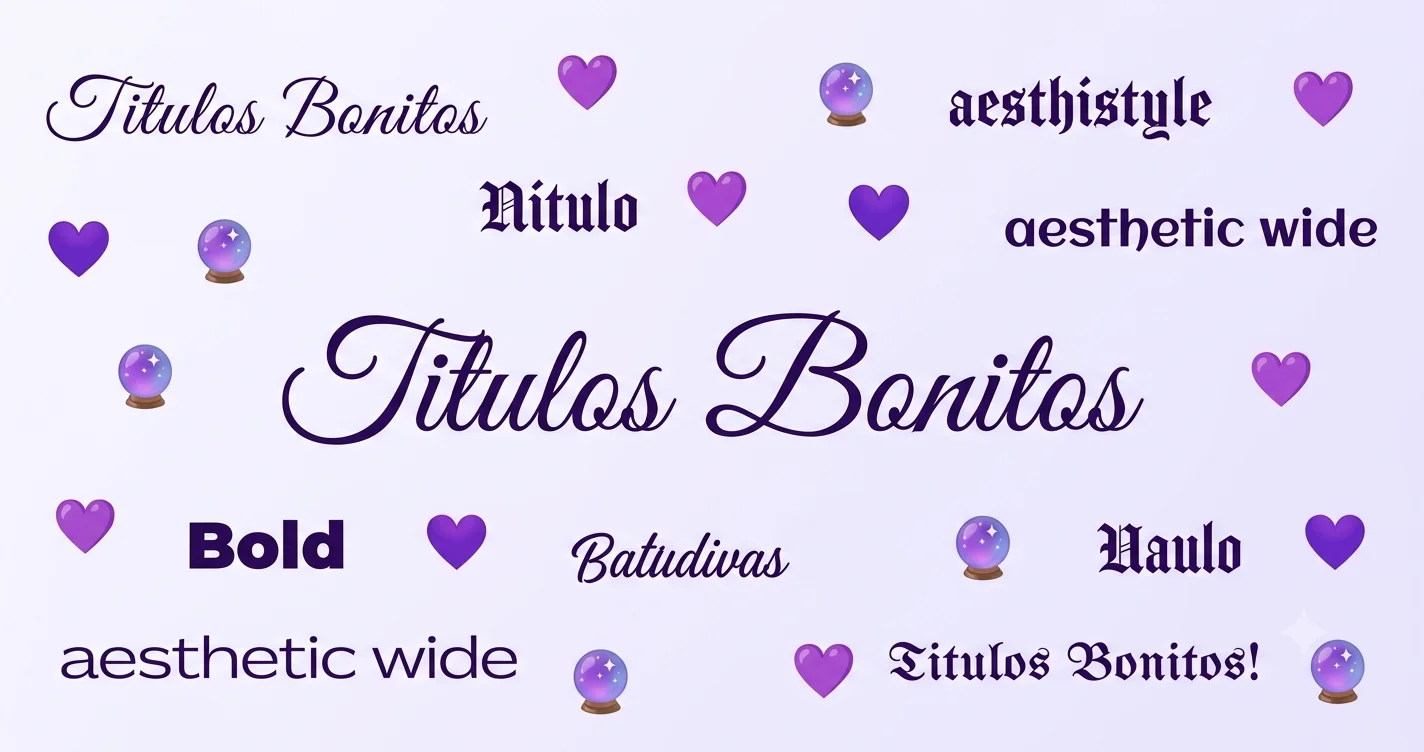 Titulos bonitos para copiar y pegar — generador gratis de fuentes decorativas Unicode